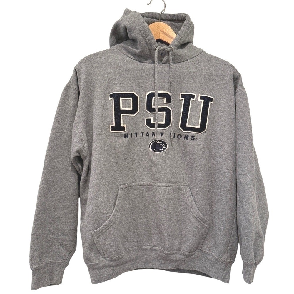 Old Varsity Brand Penn State Hoodie Nittany Lions PSU Grey Medium